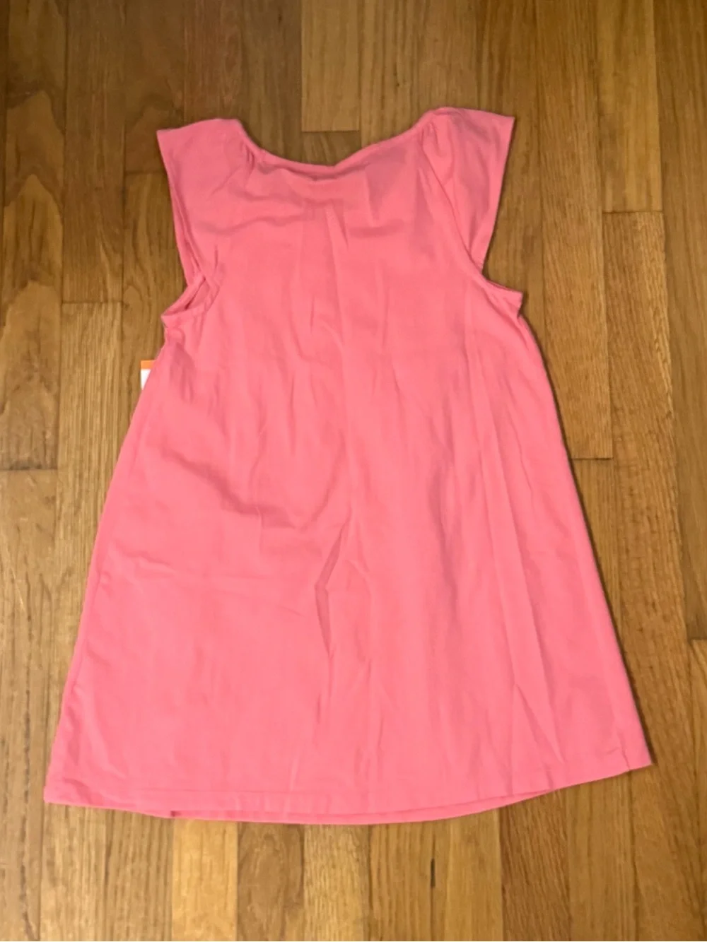 Gymboree Coral Pink Sleeveless Dress with White Flower Trim